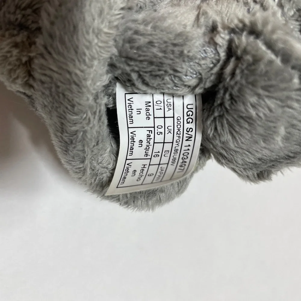 UGG Baby Bixbee Booties Charcoal Grey Newborn 0/1‎